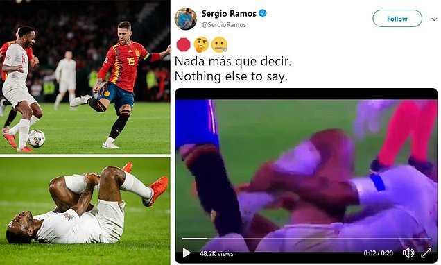 Ramos Bela Diri dari Tuduhan Ganjal Sterling via Video di Twitter